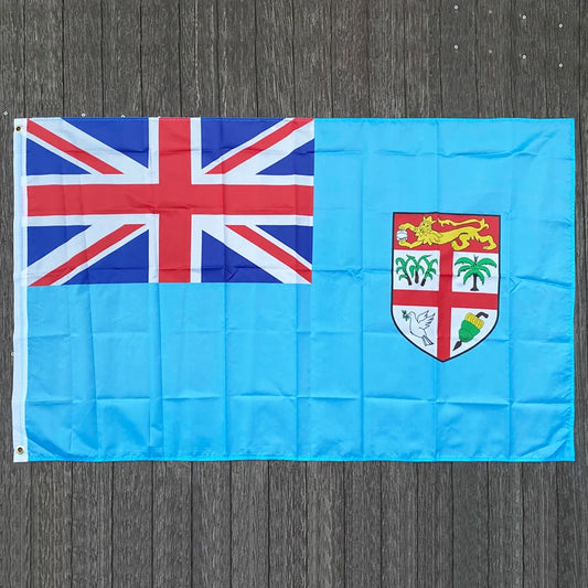 Fiji  Flag -  3ft x 5ft Hanging   Polyester standard   Fiji Islands  Flag Banner